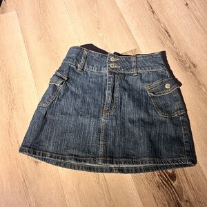 Brandy Melville Dark Blue Denim Mini Skirt